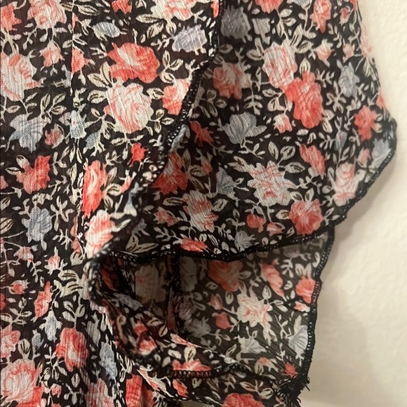 Poetry Black Smocked Flutter Sleeve Blouse - Picture 7 of 10